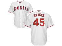 MLB Los Angeles Angels #45 Tyler Skaggs Men White Cool Base Jersey