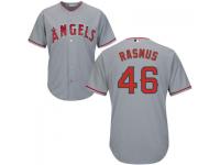 MLB Los Angeles Angels #46 Cory Rasmus Men Grey Cool Base Jersey