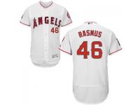 MLB Los Angeles Angels #46 Cory Rasmus Men White Authentic Flexbase Collection Jersey