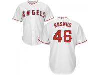 MLB Los Angeles Angels #46 Cory Rasmus Men White Cool Base Jersey