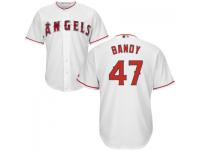 MLB Los Angeles Angels #47 Jett Bandy Men White Cool Base Jersey