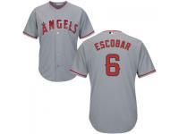MLB Los Angeles Angels #6 Yunel Escobar Men Grey Cool Base Jersey