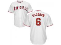 MLB Los Angeles Angels #6 Yunel Escobar Men White Cool Base Jersey