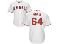 MLB Los Angeles Angels #64 Mike Morin Men White Cool Base Jersey
