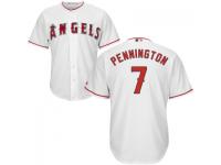 MLB Los Angeles Angels #7 Cliff Pennington Men White Cool Base Jersey