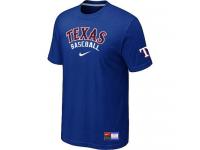 MLB Men Texas Rangers Nike Practice T-Shirt - Blue