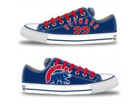 MLB Men/Women Chicago Cubs #22 Jason Heyward Royal Hand Painted Unisex Low-Top Canvas Shoes