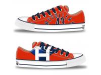 MLB Men/Women Houston Astros #43 Lance McCullers Orange Hand Painted Unisex Low-Top Canvas Shoes