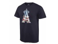 MLB Men's Los Angeles Angels of Anaheim Navy Banner Wave T-Shirt