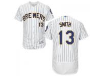 MLB Milwaukee Brewers #13 Will Smith Men White Authentic Flexbase Collection Jersey