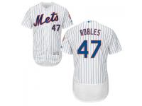 MLB New York Mets #49 Hansel Robles Men White Authentic Flexbase Collection Jersey