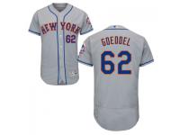 MLB New York Mets #62 Erik Goeddel Men Grey Authentic Flexbase Collection Jersey
