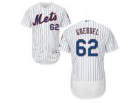 MLB New York Mets #62 Erik Goeddel Men White Authentic Flexbase Collection Jersey