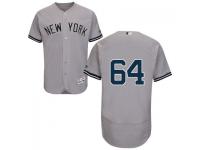 MLB New York Yankees #64 Rob Refsnyder Men Grey Authentic Flexbase Collection Jersey
