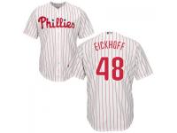 MLB Philadelphia Phillies #48 Jerad Eickhoff Men White Cool Base Jersey