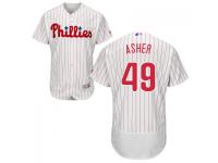 MLB Philadelphia Phillies #49 Alec Asher Men White Authentic Flexbase Collection Jersey