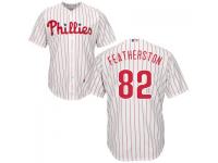MLB Philadelphia Phillies #82 Taylor Featherston Men White Cool Base Jersey