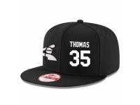 MLB 's New Era Chicago White Sox #35 Frank Thomas Stitched Snapback Adjustable Player Hat - Black White