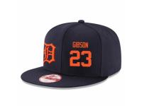MLB 's New Era Detroit Tigers #23 Kirk Gibson Stitched Snapback Adjustable Player Hat - Navy Orange