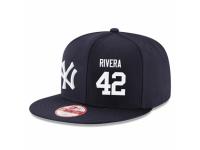 MLB 's New Era New York Yankees #42 Mariano Rivera Stitched Snapback Adjustable Player Hat - Navy White
