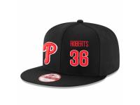 MLB 's Philadelphia Phillies #36 Robin Roberts Stitched New Era Snapback Adjustable Player Hat - Black Red