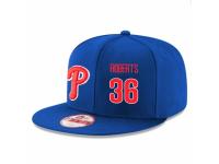 MLB 's Philadelphia Phillies #36 Robin Roberts Stitched New Era Snapback Adjustable Player Hat - Royal Red