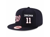 MLB 's Washington Nationals #11 Ryan Zimmerman Stitched New Era Snapback Adjustable Player Hat - Navy White