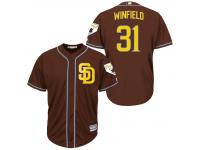 MLB San Diego Padres #31 Dave Winfield Men Fashion Cool Base Coffee Jerseys