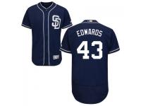 MLB San Diego Padres #43 Jon Edwards Men Navy Blue Authentic Flexbase Collection Jersey