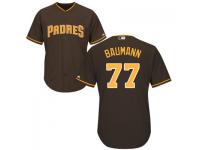 MLB San Diego Padres #77 Buddy Baumann Men Brown Cool Base Jersey
