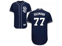 MLB San Diego Padres #77 Buddy Baumann Men Navy Blue Authentic Flexbase Collection Jersey