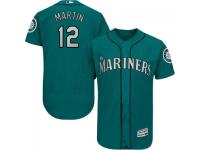 MLB Seattle Mariners #12 Leonys Martin Men Teal Green Authentic Flexbase Collection Jersey