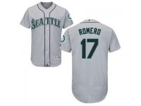 MLB Seattle Mariners #17 Stefen Romero Men Grey Authentic Flexbase Collection Jersey