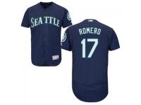MLB Seattle Mariners #17 Stefen Romero Men Navy Blue Authentic Flexbase Collection Jersey