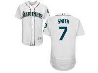 MLB Seattle Mariners #7 Seth Smith Men White Authentic Flexbase Collection Jersey