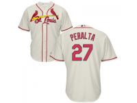 MLB St. Louis Cardinals #27 Jhonny Peralta Men Cream Cool Base Jersey