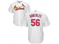 MLB St. Louis Cardinals #56 Marco Gonzales Men White Cool Base Jersey