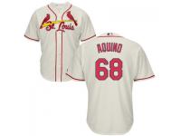 MLB St. Louis Cardinals #68 Jayson Aquino Men Cream Cool Base Jersey