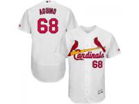 MLB St. Louis Cardinals #68 Jayson Aquino Men White Authentic Flexbase Collection Jersey