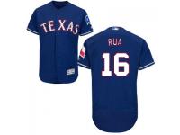MLB Texas Rangers #16 Ryan Rua Men Blue Authentic Flexbase Collection Jersey