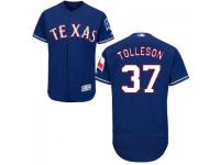 MLB Texas Rangers #37 Shawn Tolleson Men Blue Authentic Flexbase Collection Jersey