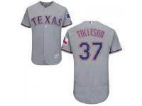 MLB Texas Rangers #37 Shawn Tolleson Men Grey Authentic Flexbase Collection Jersey