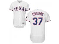MLB Texas Rangers #37 Shawn Tolleson Men White Authentic Flexbase Collection Jersey