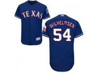 MLB Texas Rangers #54 Tom Wilhelmsen Men Blue Authentic Flexbase Collection Jersey