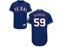 MLB Texas Rangers #59 Connor Sadzeck Men Blue Authentic Flexbase Collection Jersey