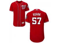 MLB Washington Nationals #57 Tanner Roark Men Red Authentic Flexbase Collection Jersey