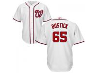 MLB Washington Nationals #65 Chris Bostick Men White Cool Base Jersey