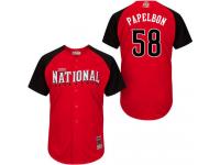 National League Authentic Phillies #58 Jonathan Papelbon 2015 All-Star Stitched Jersey