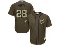 Nationals #28 Jayson Werth Green Salute to Service Stitched Baseball Jersey