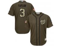 Nationals #3 Michael Taylor Green Salute to Service Stitched Baseball Jersey